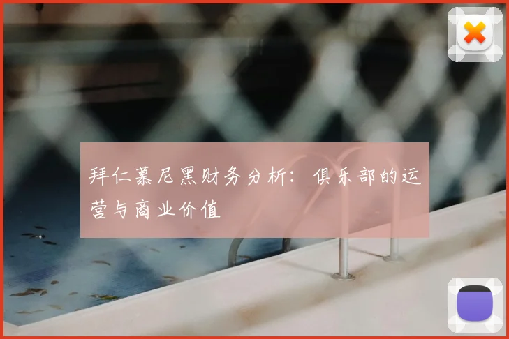 拜仁慕尼黑财务分析：俱乐部的运营与商业价值
